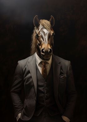 Horse in a suit