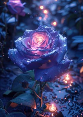 Luminous Neon Rose