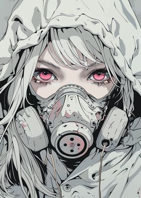 Anime Girl With Mask