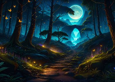 Magical forest Night