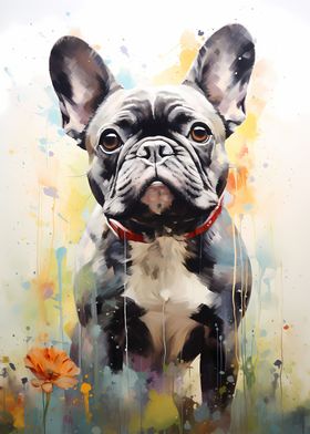 Bulldog in Watercolor