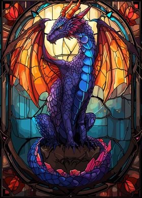 Dragon Fantasy Stain Glass