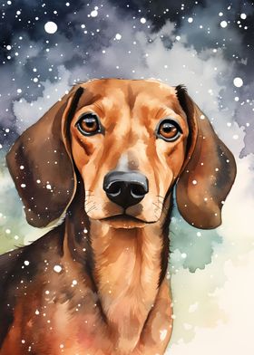 Dachshund in Watercolor