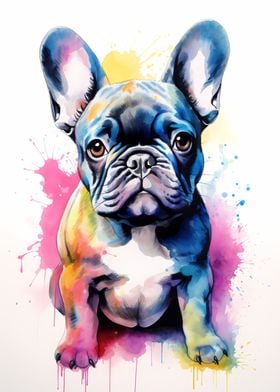 Bulldog in Watercolor