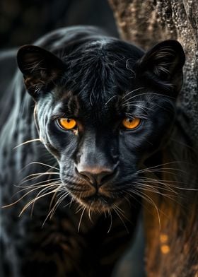 wild black panther