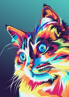 Cat Cute Colorful