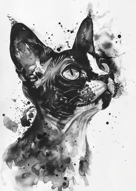 Devon Rex Watercolor