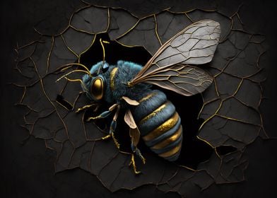 Abstract bee art