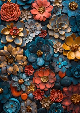 Floral Metal Art