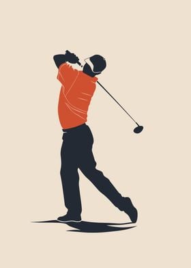 Golf Player Illustration