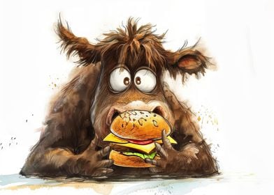 Cow with Hamburger