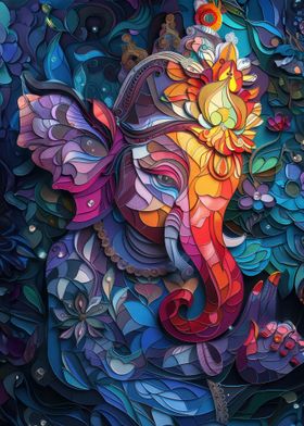Colorful  Ganesha 