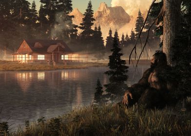 Bigfoot and the Lake Cabin