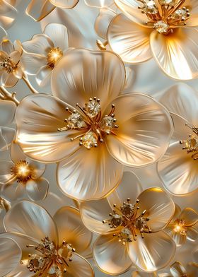 Golden Flowers Blossom