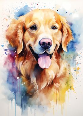 Cute Dog in Watercolor