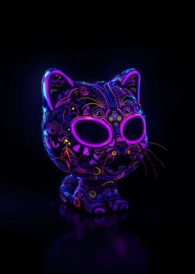 Purple Neon Cat 5