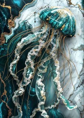 Abstract Jade Jellyfish