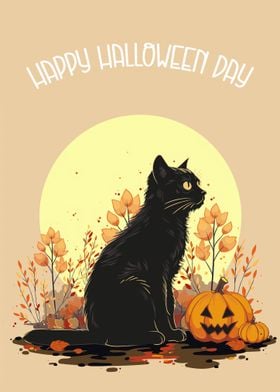 happy halloween cat