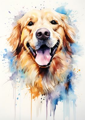 Cute Dog in Watercolor