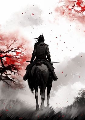 Samurai Warrior With Horse