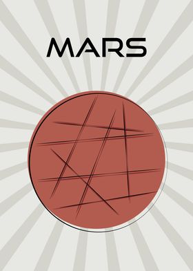 Retro Mars Illustration