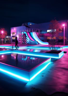 Cyberpunk Skate Board Park