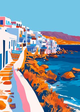 Mykonos Greece Ocean Art