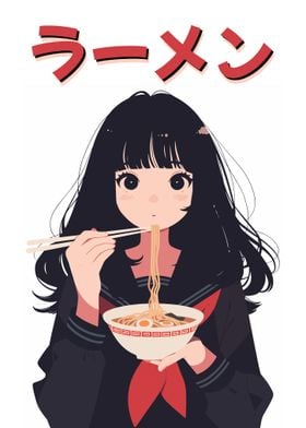 Ramen Anime Girl Katakana