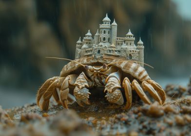 Hermit Crab Sand Castle