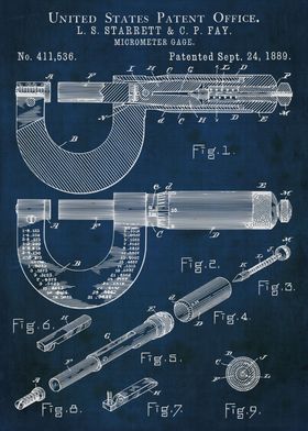 1889 vintage micrometer ga