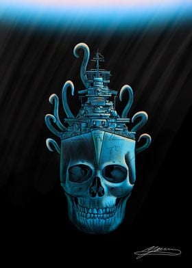 skulled warship