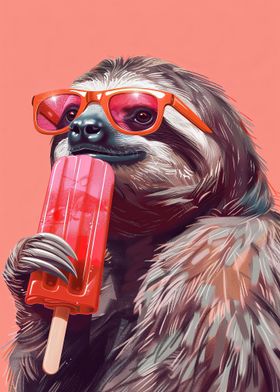 Sloth Eating Ice Cream