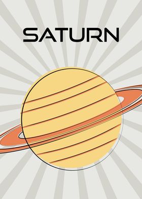 Retro Saturn Cartoon