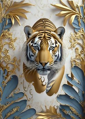 Tiger Kintsugi Art