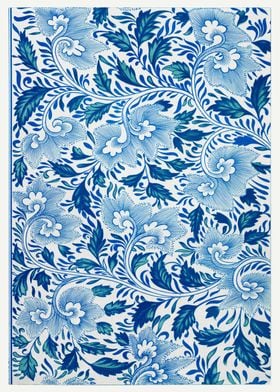 Floral blue pattern