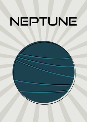 Retro Neptune Cartoon