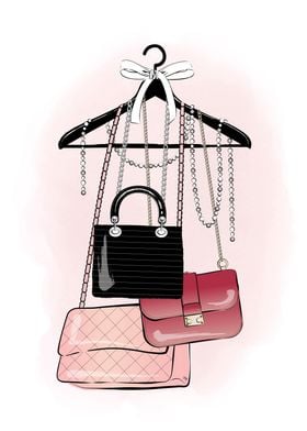 Handbags stock fashion art