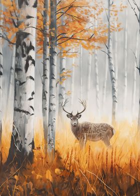 Foggy Forest Stag