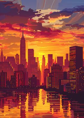 New York Scenic Sunset