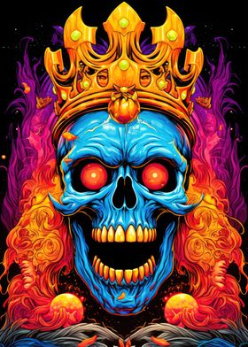 Crazy Halloween Skull King
