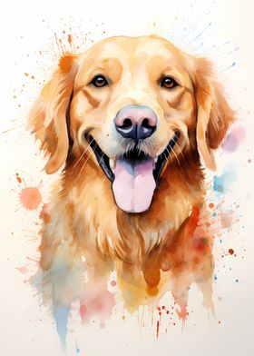 Cute Dog in Watercolor