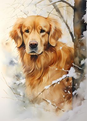 Cute Dog in Watercolor