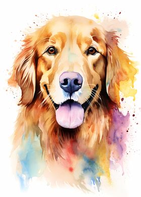 Cute Dog in Watercolor