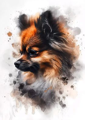 Pomeranian Watercolor