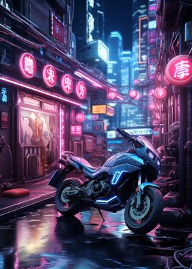 Cyberpunk MotorBike 