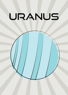 Retro Uranus Drawing