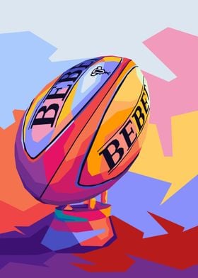 Rugby Ball Wpap Pop Art