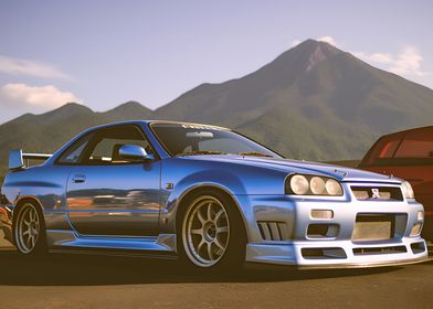 Nissan GTR R34 old Japan