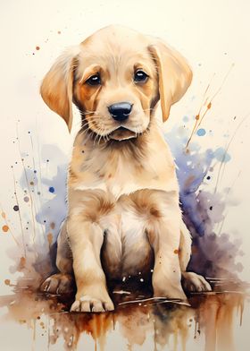 Cute Puppy in Watercolor