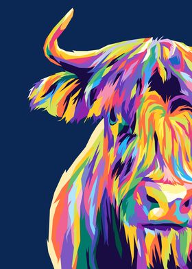 Bison Colorful Art